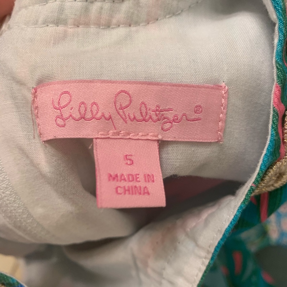 Lilly Pulitzer EUC girls shift dress size 5 - Picture 3 of 7